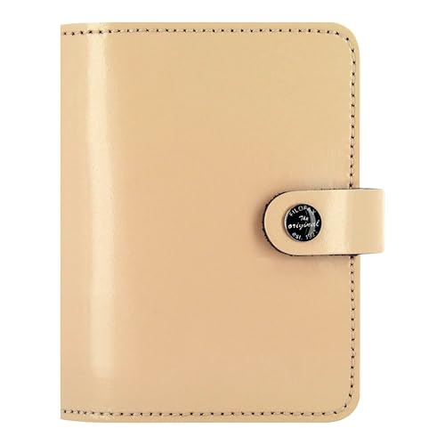 Filofax The Original Organizer, Pocket Size, Patent Nude - Leather, Six Rings, Week-to-View Calendar Diary, Multilingual, 2025 (C026085-25)