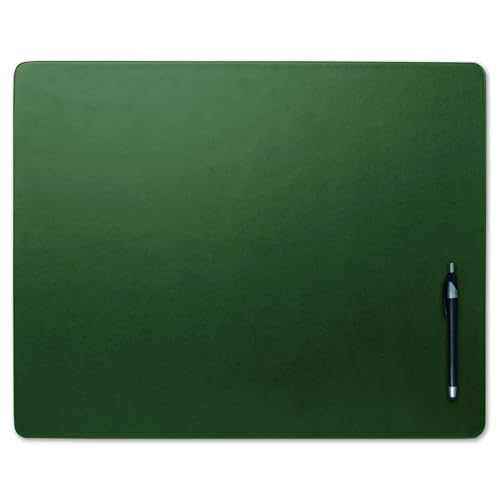 DACASSO Leather Desk Pad Without Side Rails - Luxury Leather Desk Blotter for Writing - Executive Desk Surface Protector - (Dark Green, 20" x 16")