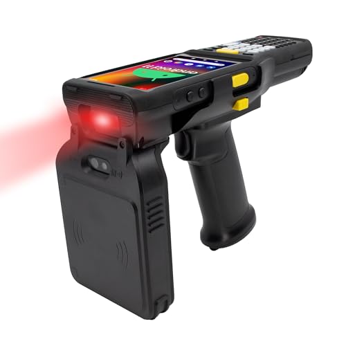 Chainway C61 Wireless Android RFID Scanner, Pistol Grip, Keyboard, Android 11, Google Play, Impinj E710 RFID Reader UHF EPC GEN2, SE4710 2D/1D/QR Barcode Reader for Inventory (Build Your Own)