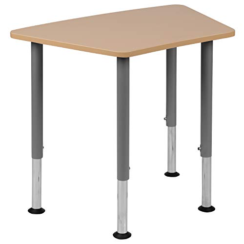 EMMA + OLIVER Natural Adjustable Height Activity Table