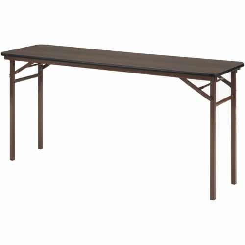 Lorell Folding Mahogany Banquet Table, 60"