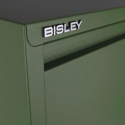 Bisley 2-Drawer Flush Front Vertical File Cabinet - Olive Green
