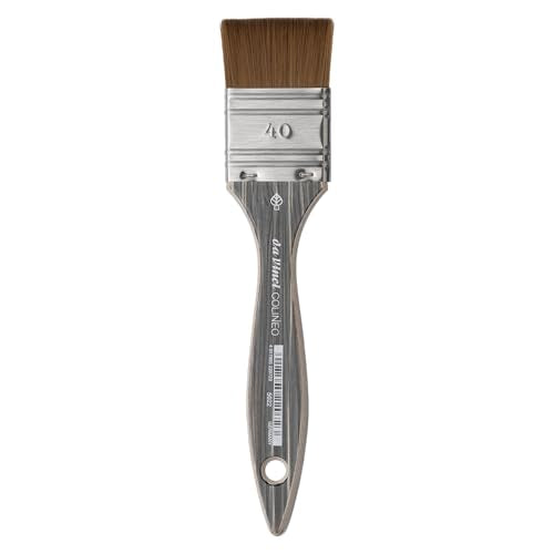 da Vinci Colineo Artist Paint Brushes for Glazing, Series 5022, Synthetic Kolinsky Vegan Brush, Impasto Mottler, Size 40