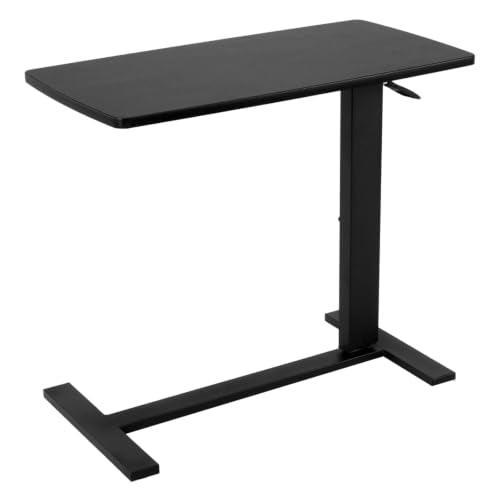 Bed Rolling Laptop Table with Wheels Pneumatic Lap Desks
