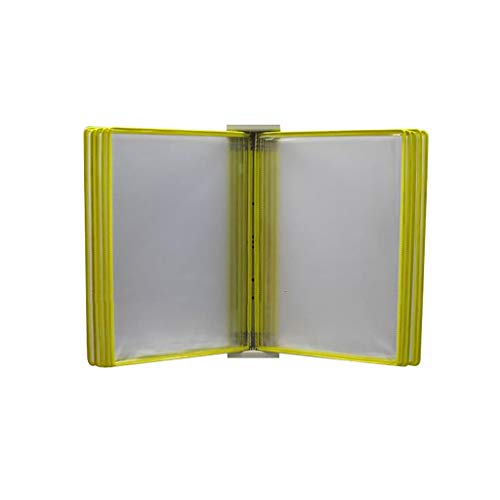 KGDJBGSE Wall Mounted File Holder A4 Folder Holder Hanging Organizer Flip File Holder Magnetic Display 33 x 23 x 8CM(C)
