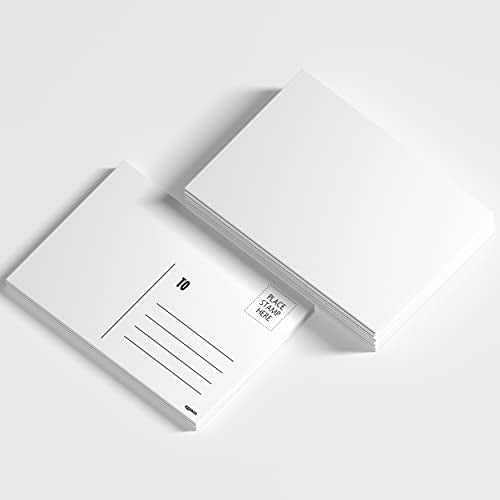 Reskid Blank Postcards for Mailing. 1000 White 4x6 Blank Post Cards, Blank Mailable Postcards Set. Make Your Own Printable Postcards. 14pt Postcard Paper Cardstock, Bulk Post Card (4x6, 1000, Pack)