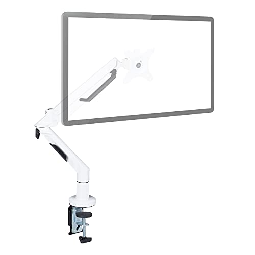 Relaxdays Bracket, Table Screen Mount for 1, 17-36 Inches, VESA 75/100, Moveable Monitor Arm White, 17-36"