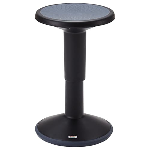 Back2School Express Adjustable Height Active Learning Wobble Stool, Black