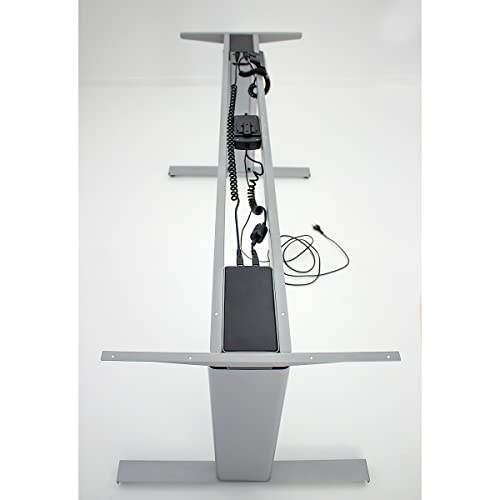 Certeo Move.3 Desk | Electric Height Adjustable | Silver Frame | H x W x D 720-1200 x 1200 x 800 mm | Anthracite | Seat and Standing Table Office Table Work Table
