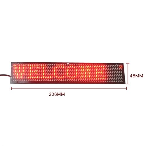MekUk LED Sign Board Scrolling Message Scrolling Message Led Shop Signs Digital Display Board for Store Car Bar Hotel Advertising for Store, Car, Business, Promotion (Color : Red, Size : 500 * 48MM)
