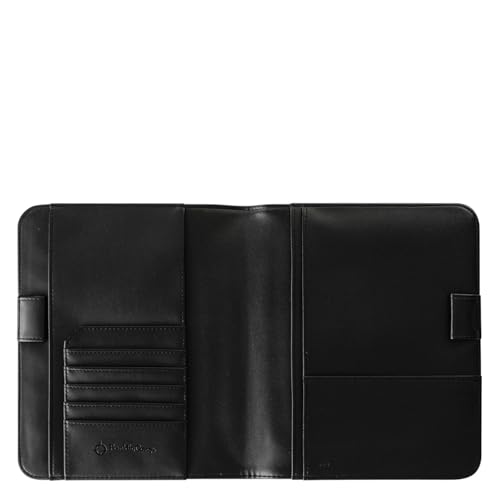 FranklinCovey - FC Basics Wide Cover for Wire-Bound FranklinCovey Planners | Simulated Leather - Open Cover (Classic, Black)