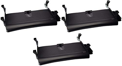 Fellowes Office Suites Underdesk Keyboard Drawer, Black/Silver (9140303) (Pack of 3)