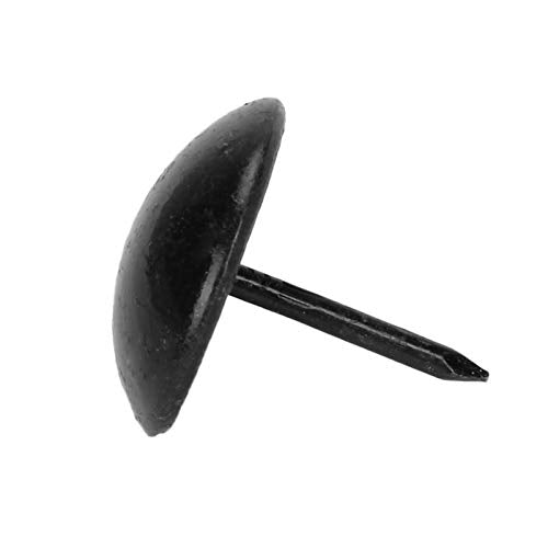 Pins Thumbtack,100 Pieces of Black Jewelry Box Sofa Drum Nail Decoration Nail Black Push pin Interior Decoration Nail Pneumatic Push Nail Gun Pneumatic Nail Usual and Practical Fasteners(Size:25x22mm)