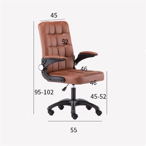 Ergonomic Office Chair Fabric Office Chair Study Medium Back Swivel Seat Office Chair ﻿(Khaki)