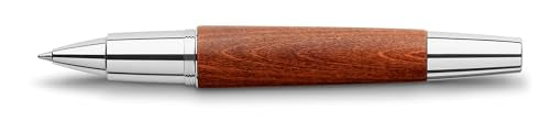 Faber-Castell e-motion Wood and Chrome Rollerball Pen - Brown