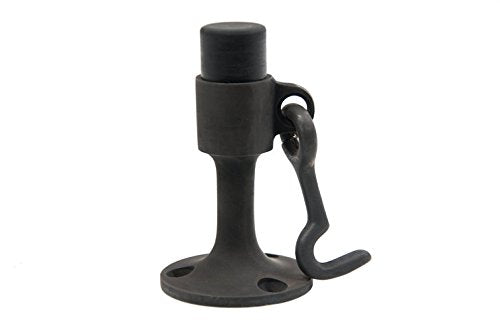 Ives WS449 Cast Brass or Aluminum Wall Door stop with Manual Hold-Open Hook 5 3/, Oil Rubbed Bronze