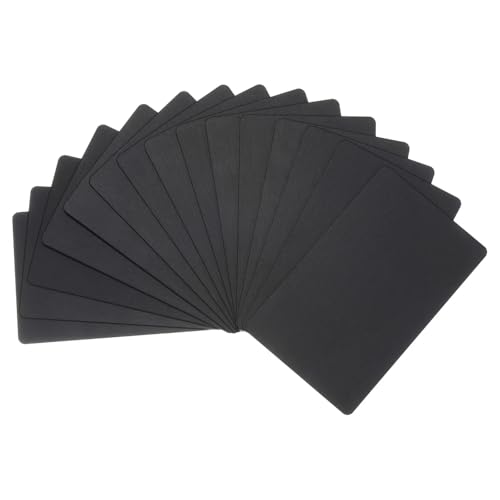 200pcs Black Aluminum Metal Business Cards Blanks 3.39x2.13in