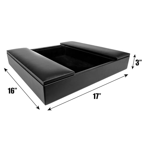 Dacasso A1390 Leatherette Enhanced Conference Room Organizer Leatherette Conference Room Organizer, Black