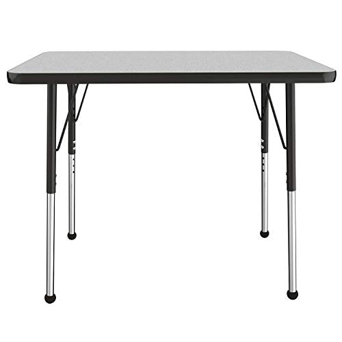 FDP 24" x 36" Rectangle Table with Ball Glide Legs - Gray/Black