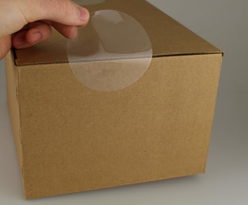 ChromaLabel 3 Inch Clear Wafer Seals, Package Stickers, 500/Roll