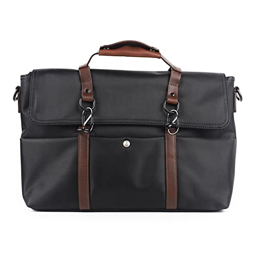 XIXIDIAN Men's Briefcase Handbag Large Capacity Casual Crossbody Business Male Tote Bags 14 Inch Laptop Messenger Bags (Color : Black, Size : 37x9x25cm)