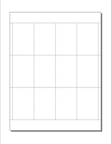 Print-Ready Business Cards, (3" x 2") 12-UP, Micro-Perfed, on 8-1/2" x 11" White 65lb Cover Paper - 250 Sheets (3,000 Cards)