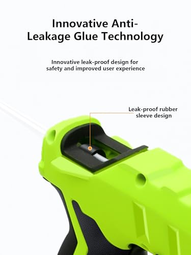 Hot Glue Gun Cordless Hot Glue Gun Gun Glue Heat Gun with Fine Tip Easy Squeeze Trigger and Overheat Protection for Art DIY Craft Home Repair School