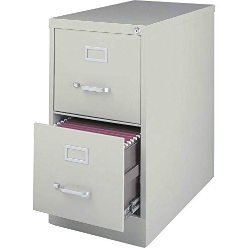 Lorell LLR42292 2-Drawer Vertical File, 15" x 22" x 28, Light Gray