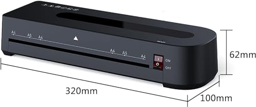 KEhtu A4 Laminator Machine, Electric Laminating Machine, 2 Min Fast Preheat, 320mm/min, 115~145℃ Intelligent Temperature Control, ABS One-Click Film Ejection, for Home Office School Business