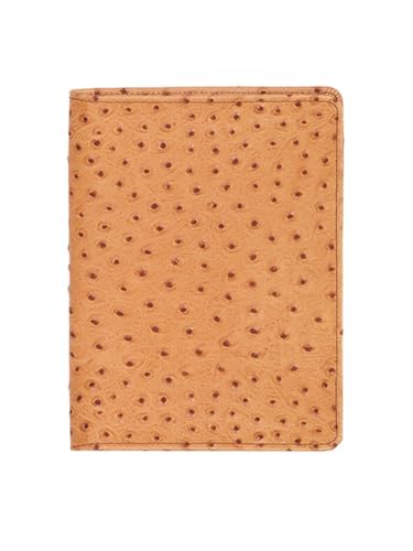 Scully Ostrich Leather Tel/Address Book Organizer Business (Brown)