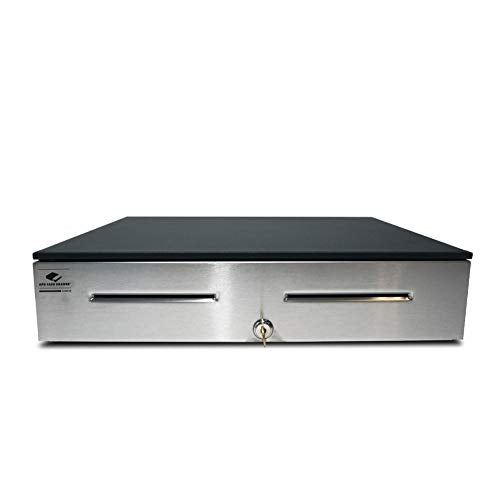 APG Heavy Duty 18" Cash Drawer | Series 4000 JD320-1-BL1816-C | Stainless-Steel-Front Cash Drawer | MultiPRO 320 Interface with CD-101A Cable | 24V | 5x5 | 18" x 4.2" x 16.7" | Black
