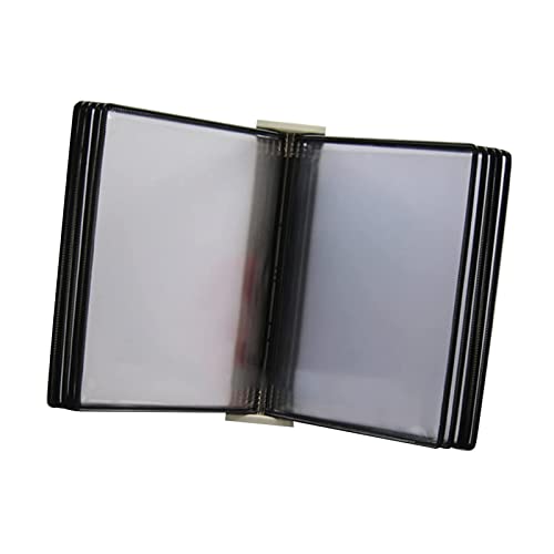 Wall Mount Catalog Display Rack - Wall Mount Reference and Display System, 10 Double-Sided Panels Folder Wall-Mounted File Holder, Poster Flip Book Display, Wall Mounted Reference System