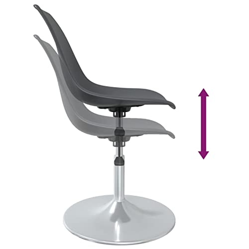 LHOONBB 360° Swivel Dining s Set of 4 Upholstered Desk s Without Wheels Ergonomic Office with and Metal Legs for Home Study,Swivel Dining s 4 pcs Grey PP