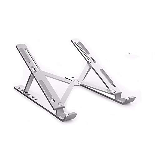YRJFUT Laptop Stand Portable 6 Heights Adjustable Aluminum Desktop Ventilated Cooling Holder Folding