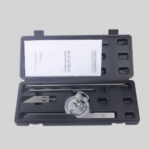 360° Universal Bevel Protractor Angle Finder, Detachable Angle Finder Measuring Ruler, 5' Resolution, with Magnifying Glass, Built-in Fine-Tuning Device, for Angle Measurement