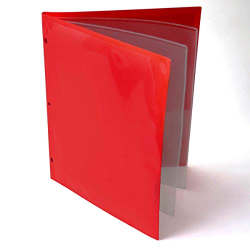 StoreSMART - 9 1/4" x 11 3/4" Multi-Pocket Folder for Commerical Truck Drivers - Red - Two-Page - 10 Pack - ZR8004-TRUCK-R-10