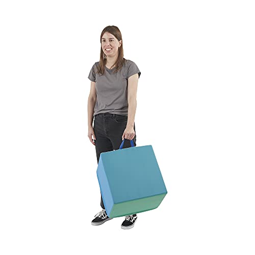 ECR4Kids SoftZone Adult Cozy Cube Seat with Handle, Classroom Furniture, Contemporary