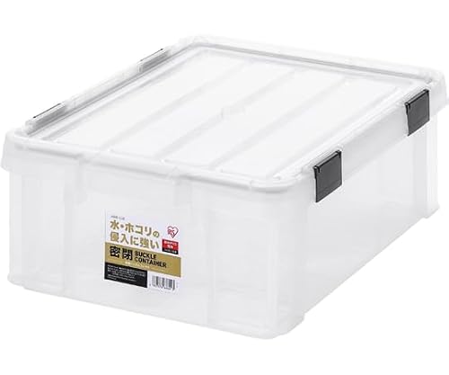 Iris Ohyama MBR-22R Sealed Buckle Container, Clear