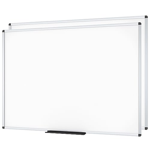 VIZ-PRO Magnetic Dry Erase White Board for Wall, 96 x 48 Inches, 2 Pack