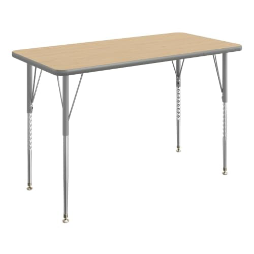 Flash Furniture 48" x 24" Adjustable Activity Table, Light NAT, Std Legs