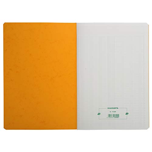 Exacompta - Ref 17040E - Vertical Account Book (80 Pages) - 210 x 297mm in Size, 4 Columns on 1 Page, 34 Lines, Green Rulings, French Text - Random Colour