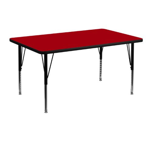 Flash Furniture 48x30 in Rectangular Activity Table, Red