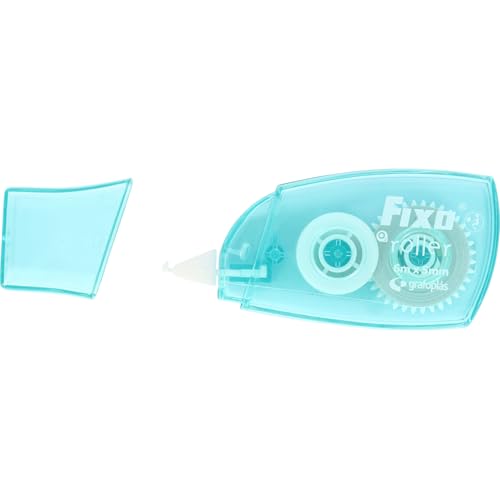 Fixo Roller - 12 Pack Correction Tape with Cap 6m x 5mm Front Application Suitable for Left Handed Users Allows Instant Writing Perfect School and Office Supplies for Correcting Errors