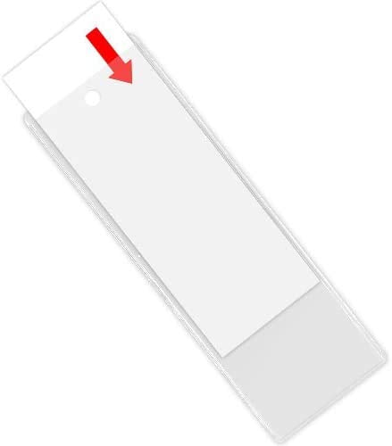 StoreSMART - Plastic Bookmark Covers/Holders with Tassle Hole - Clear Plastic - 200-Pack - Made in USA - BMK466C-200