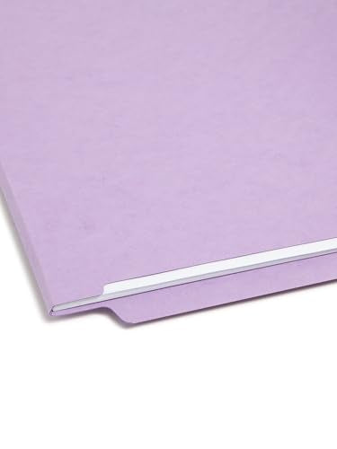 Smead End Tab Fastener File Folder, Shelf-Master® Reinforced Straight-Cut Tab, 2 Fasteners, Legal Size, Lavender, 50 per Box (28540)
