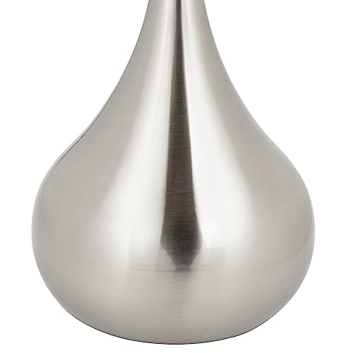 Moderne Brushed Nickel Droplet 62" Tall Floor Lamp with Smart Socket