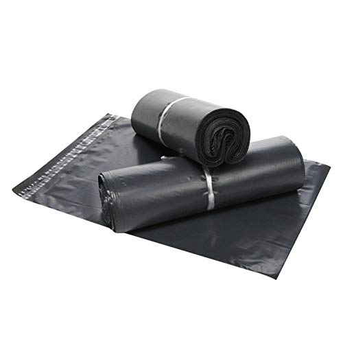 100PCS Courier Bags Self Adhesive Seal Plastic Pouch Black Envelope Mailing Bags (100PCS 40X60CM)