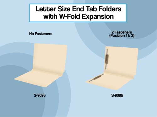 Manila File Folders, Doctor Stuff, W-Fold, 1-1/2" Paper Expansion, Letter Size, End and Top Interlocking Tab, 14 pt Manila Stock, End Tab Folder, Carton of 250