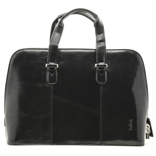 Tony Perotti Italian Leather Womens Fashion Zip-Around Top Handle Laptop Business Shoulder Tote Brief Bag