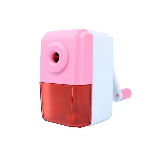 NVEIRGH Cute School Office Non Slip Automatic Enter Hand Crank Pencil Sharpener Multifunctional Labor Saving Classroom(D)